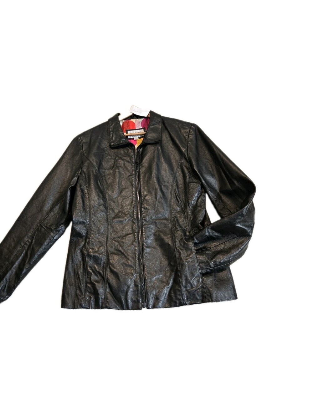 Wilson’s Vtg Y2K Classic Black Leather grunge retro moto Zip-Front Jacket L